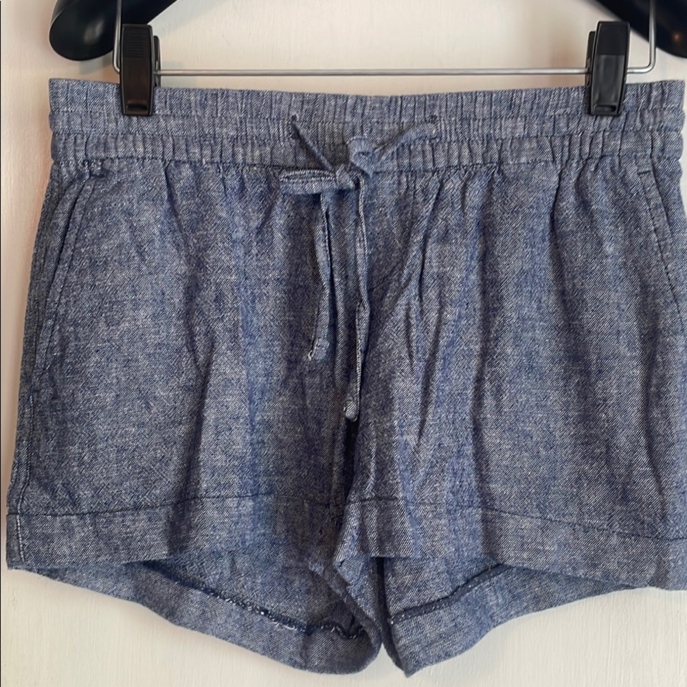 Old Navy High Waist Chambray Blue Linen Shorts XS